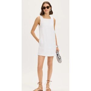 NWT Renwick RNWK Square Neck Linen Shift Dress, $115 XS A13